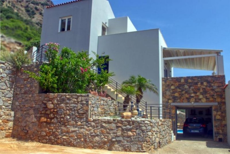 Plaka bei Elounda Kreta, Plaka Elounda: Villa mit Swimmingpool und Panoramablick oberhalb von Plaka Haus kaufen